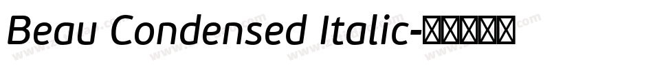 Beau Condensed Italic字体转换